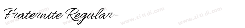 Fraternite Regular字体转换 Fraternite Regular字体转换
